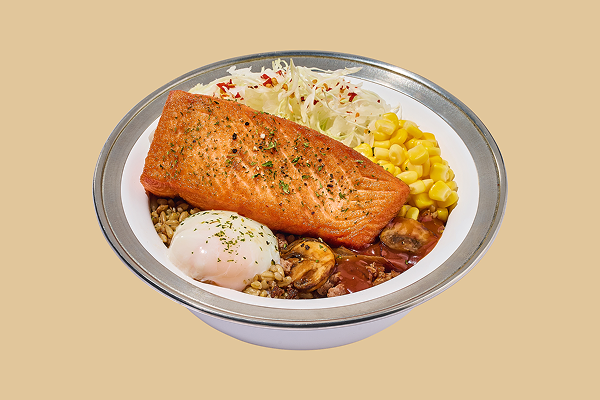 아메리칸덮밥(연어스테이크)
